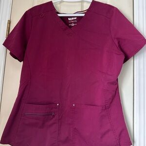 Scrubstar Scrub Top Wine Size M